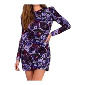 Helsi Monica purple sequin Evening Mini Dress